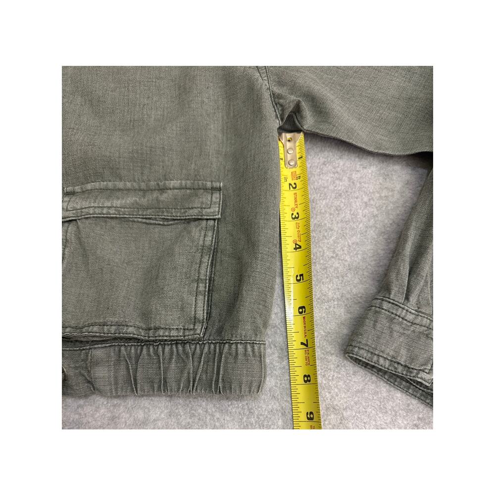 Splendid Breck Utility Jacket Soft Green Linen Blend XS Cropped Lightweight - Picture 8 of 10